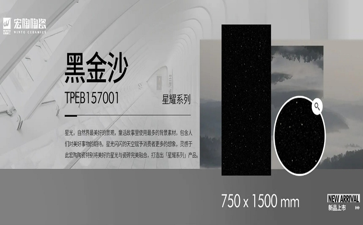 陶瓷大板星耀系列.黑金沙