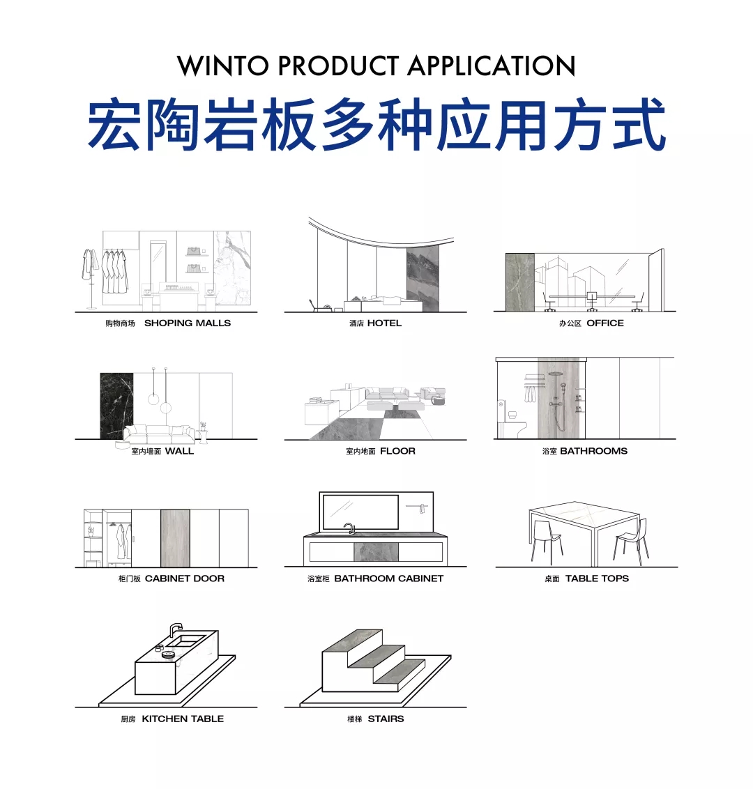 918博天堂岩板多种应用图